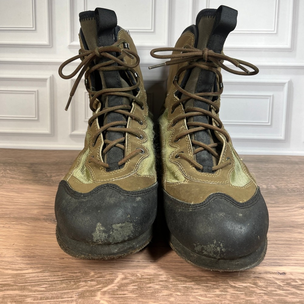 Cabelas Wading Boots Men Olive Black Felt Sole Fly Fishing 83-0822 13 EE - Picture 2 of 12